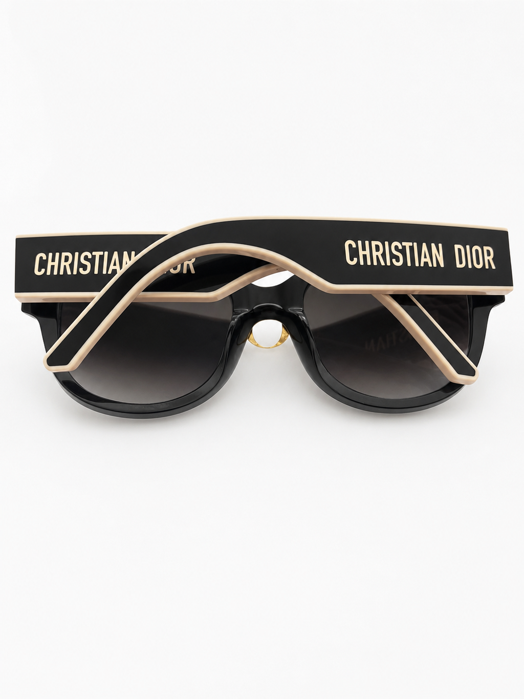 Christian Dior DiorPacific S2U Oversized Star Logo Sunglasses – Black/Gold Full Set