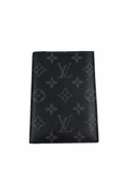 Louis Vuitton Monogram Eclipse Passport Cover / Organizer Wallet – Black Canvas