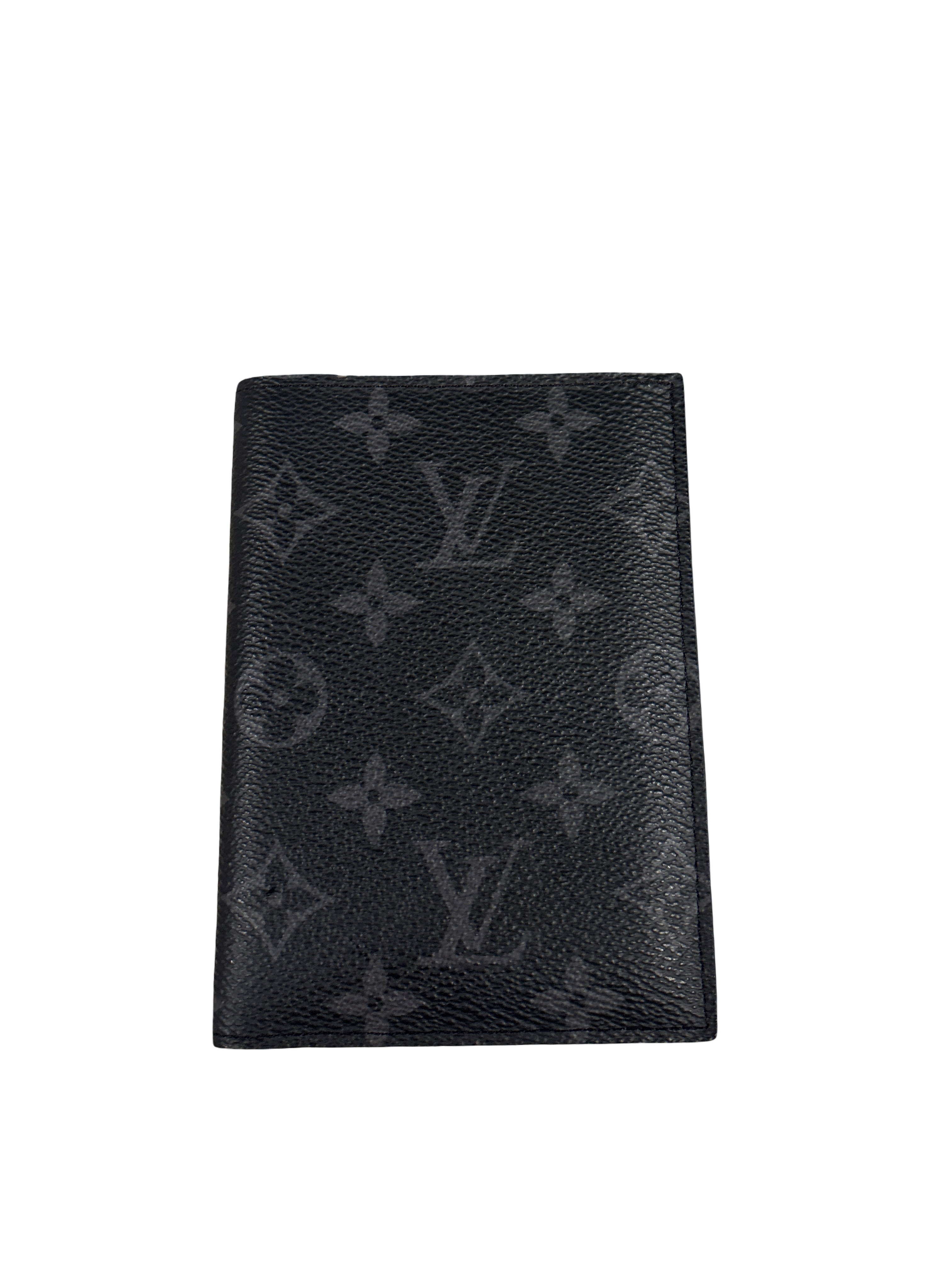 Louis Vuitton Monogram Eclipse Passport Cover / Organizer Wallet – Black Canvas
