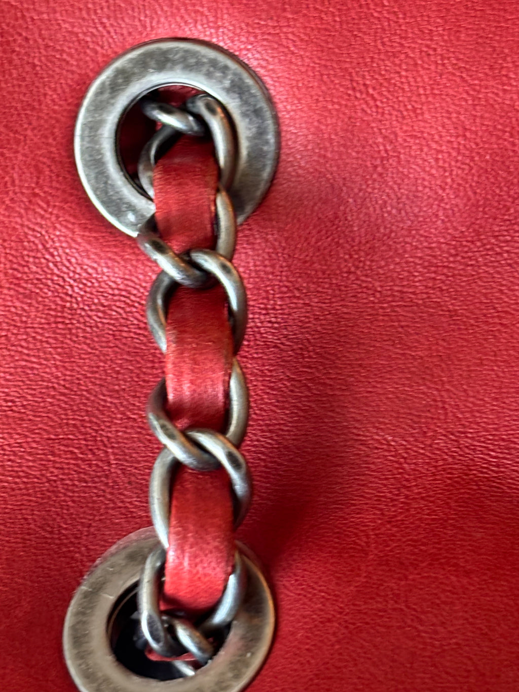CHANEL Red Quilted Lambskin Reissue Tote Shoulder Bag | Clutch