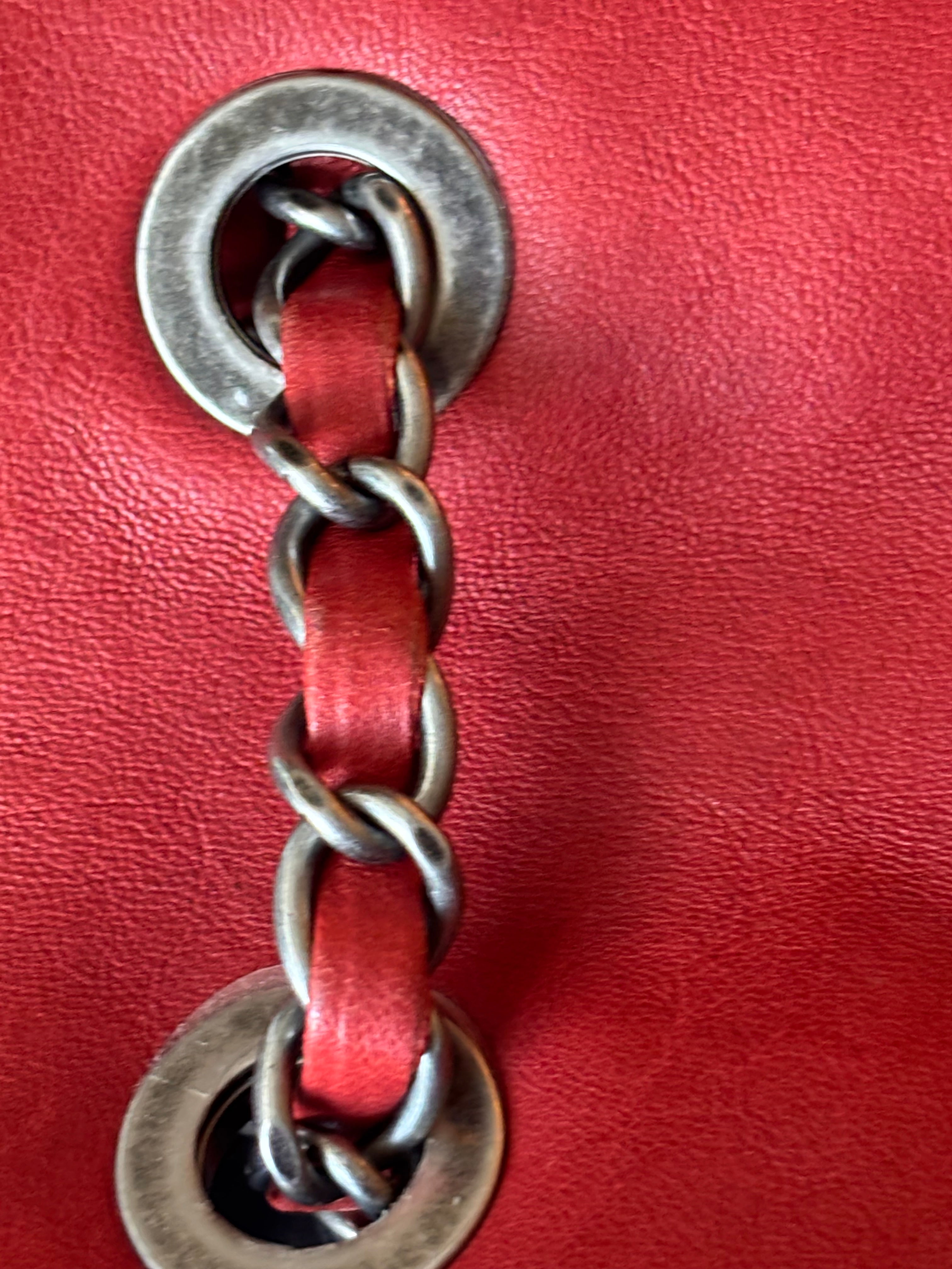 CHANEL Red Quilted Lambskin Reissue Tote Shoulder Bag | Clutch