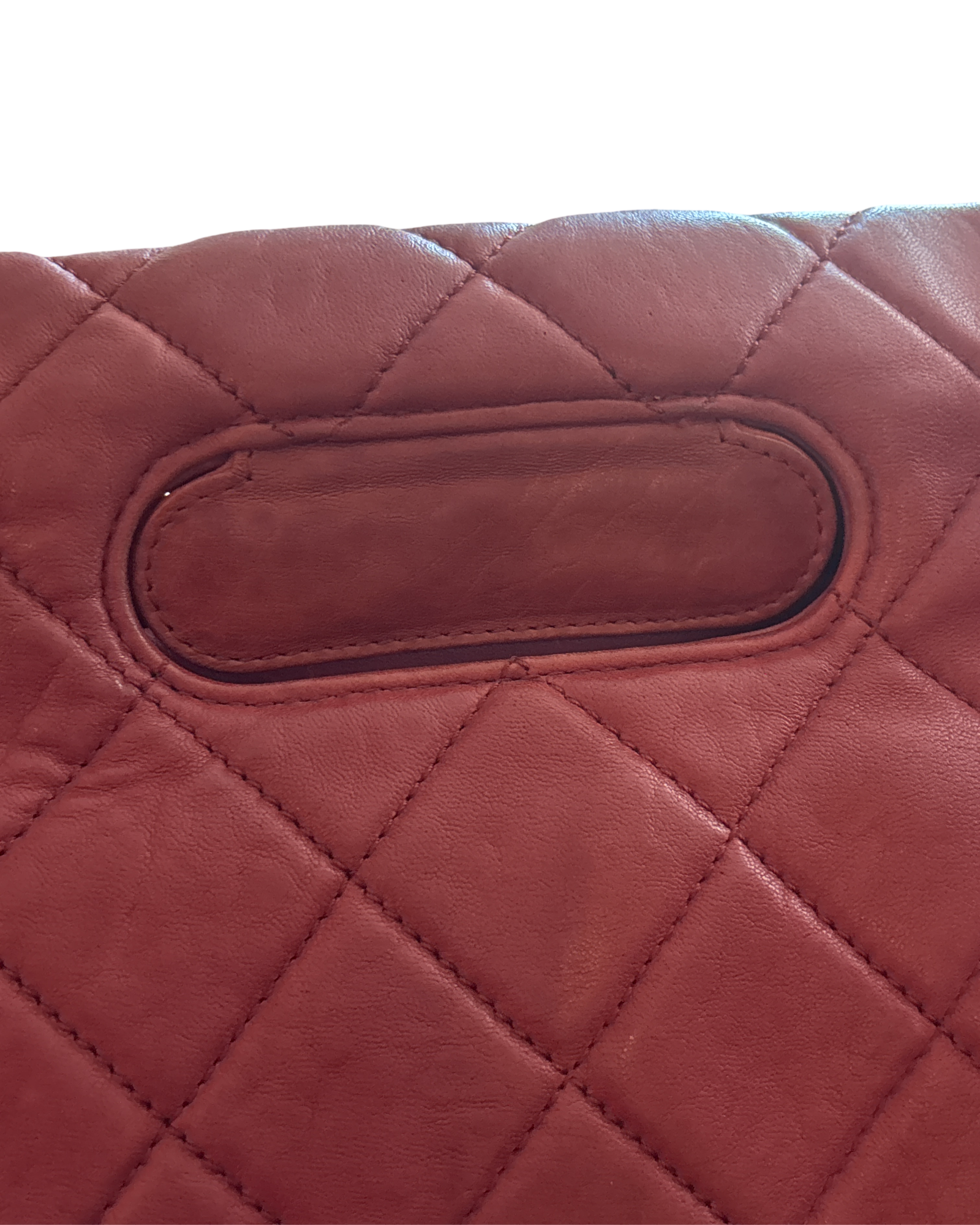 CHANEL Red Quilted Lambskin Reissue Tote Shoulder Bag | Clutch