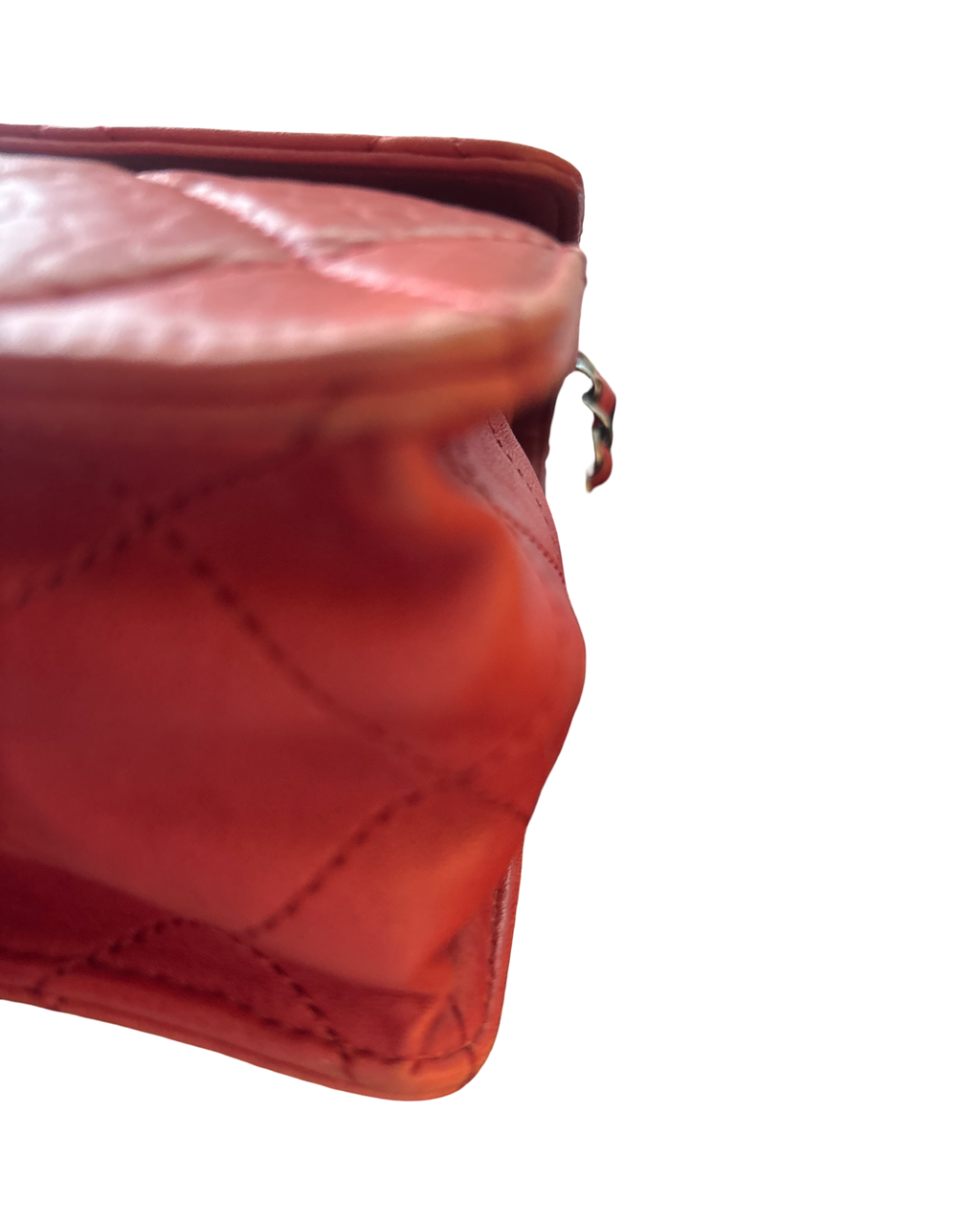 CHANEL Red Quilted Lambskin Reissue Tote Shoulder Bag | Clutch