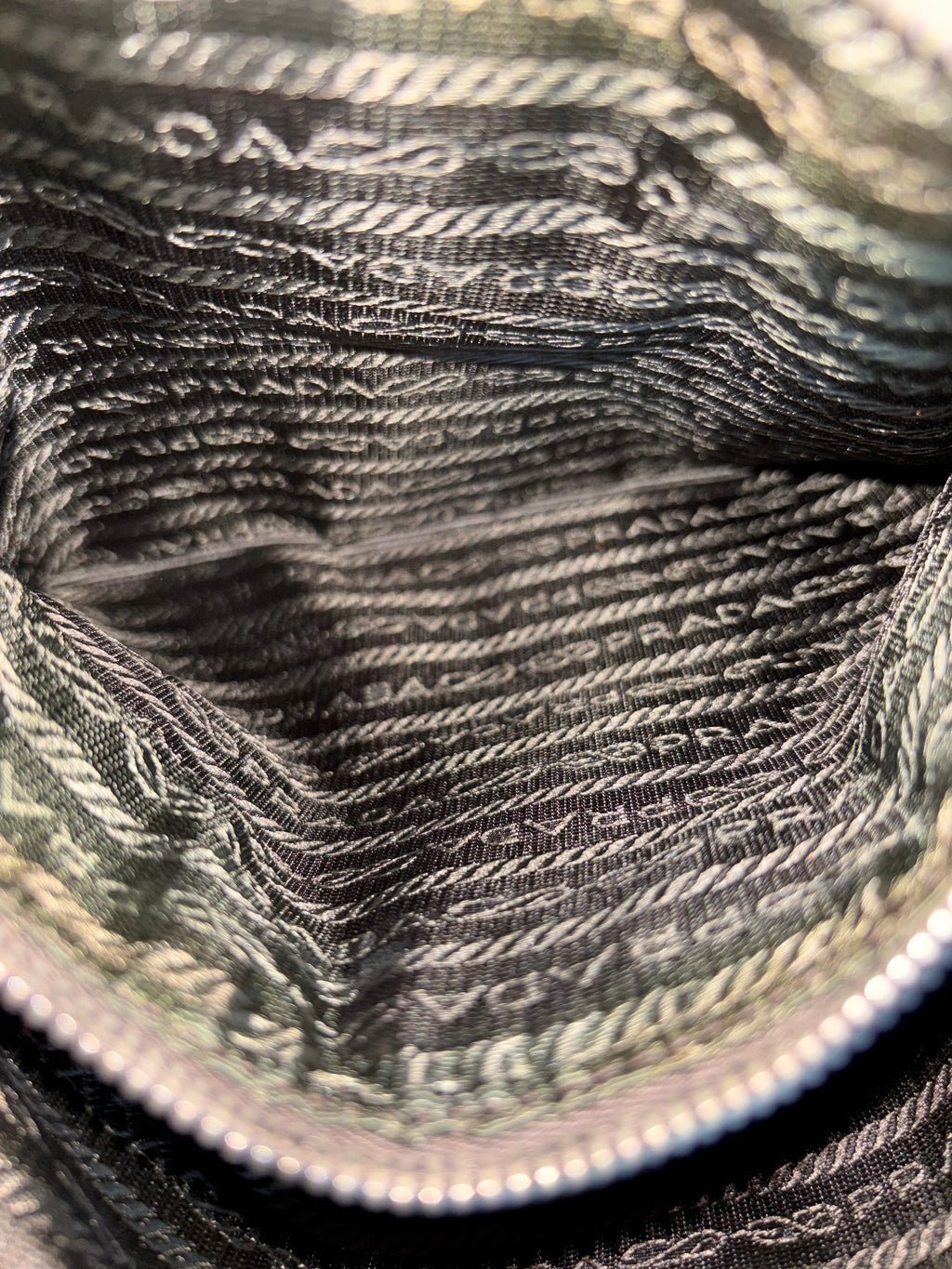 Prada Green Nylon Shoulder Bag | Leather Trim | Silver Hardware