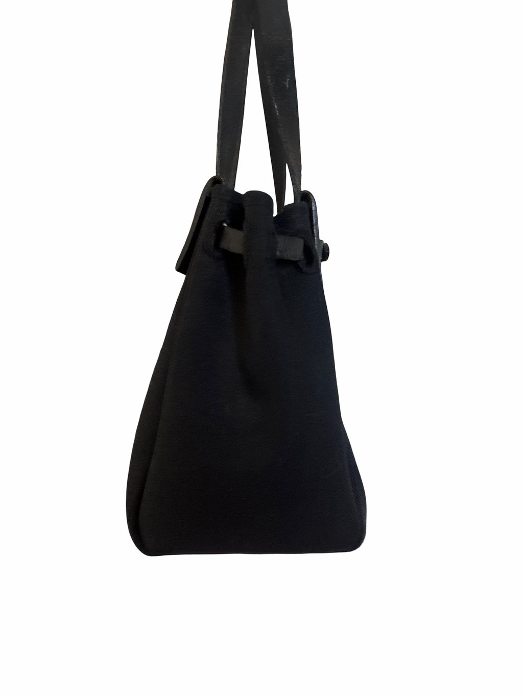 Hermès Herbag MM Canvas & Leather Shoulder Tote Bag Black