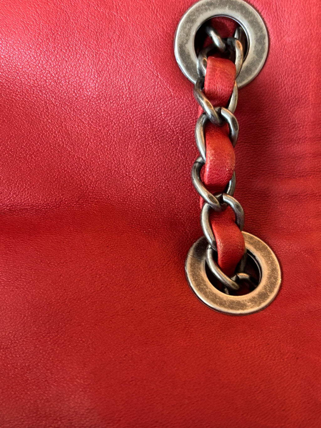 CHANEL Red Quilted Lambskin Reissue Tote Shoulder Bag | Clutch
