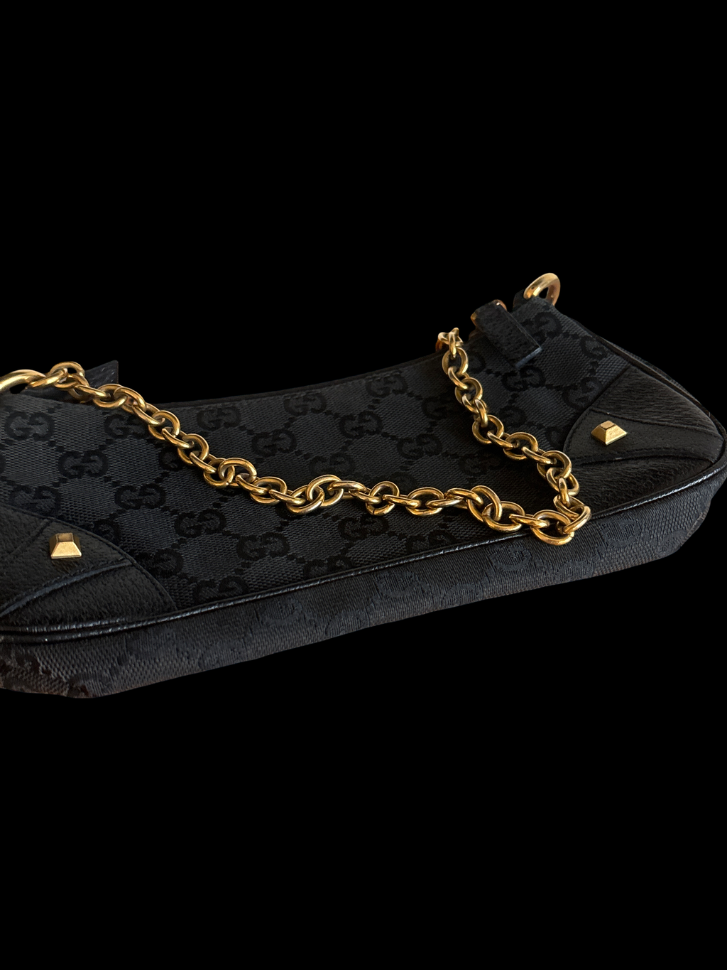 GUCCI GG Canvas Chain Shoulder Bag