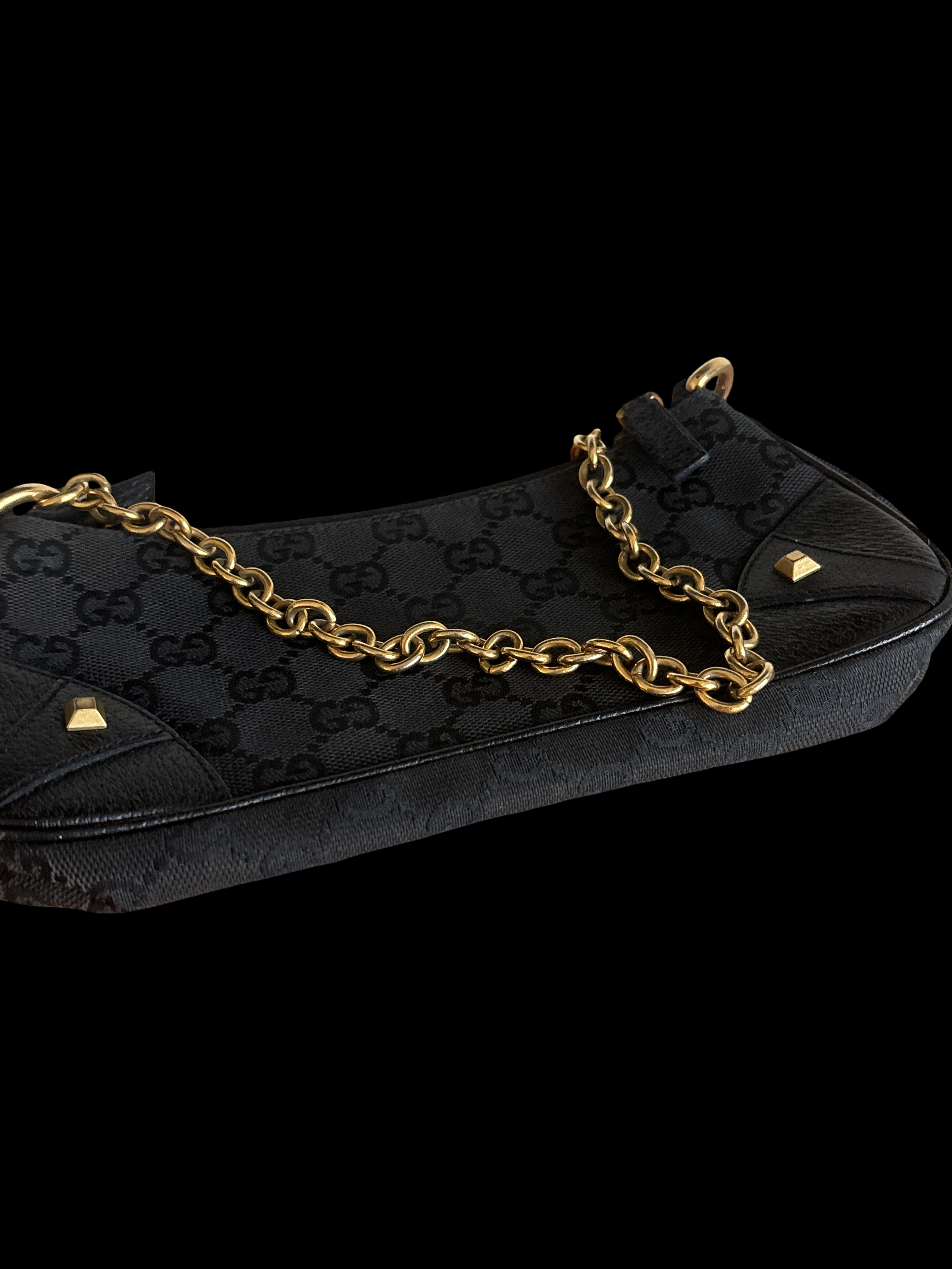 GUCCI GG Canvas Chain Shoulder Bag