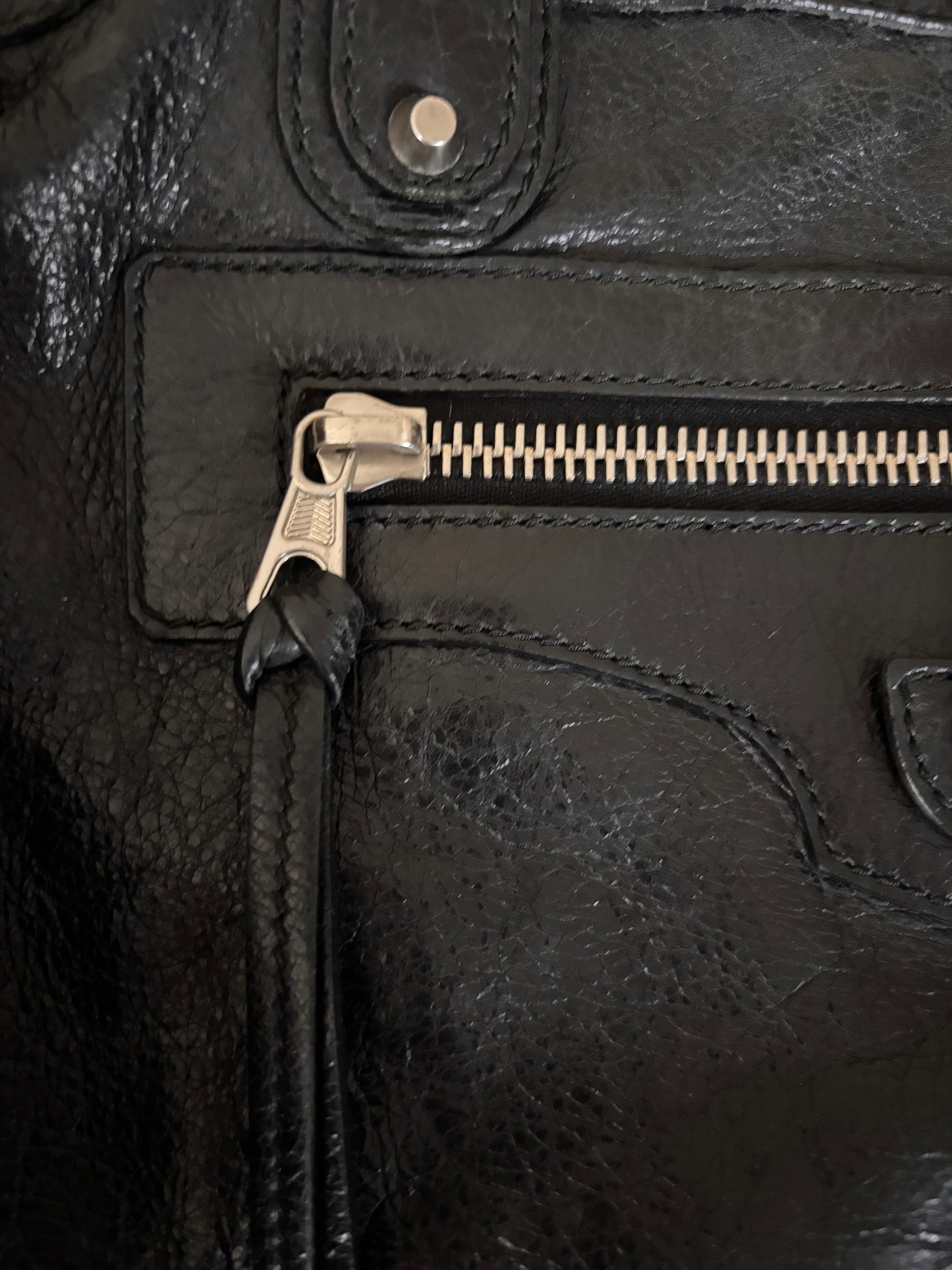 Balenciaga Motorcycle City Style Leather Shoulder Bag
