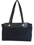 Hermès Herbag MM Canvas & Leather Shoulder Tote Bag Black