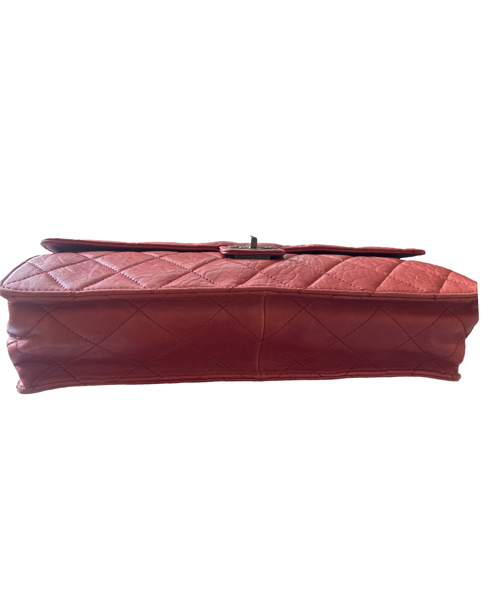 CHANEL Red Quilted Lambskin Reissue Tote Shoulder Bag | Clutch