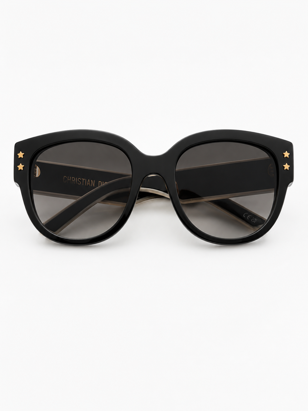 Christian Dior DiorPacific S2U Oversized Star Logo Sunglasses – Black/Gold Full Set