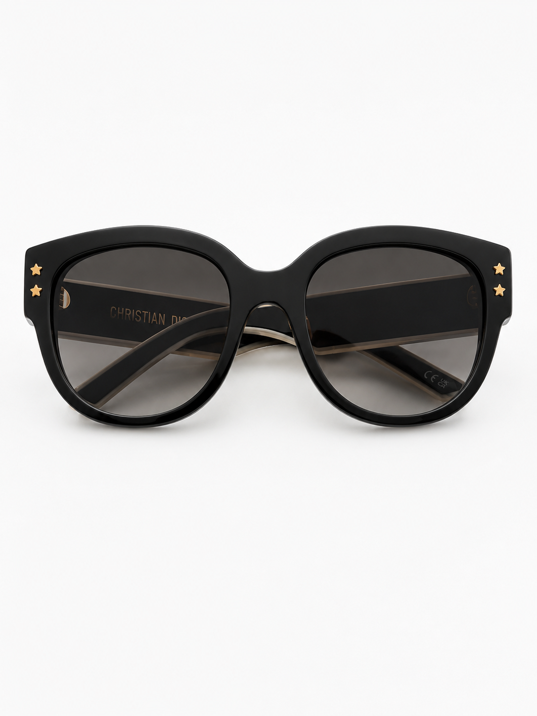 Christian Dior DiorPacific S2U Oversized Star Logo Sunglasses – Black/Gold Full Set