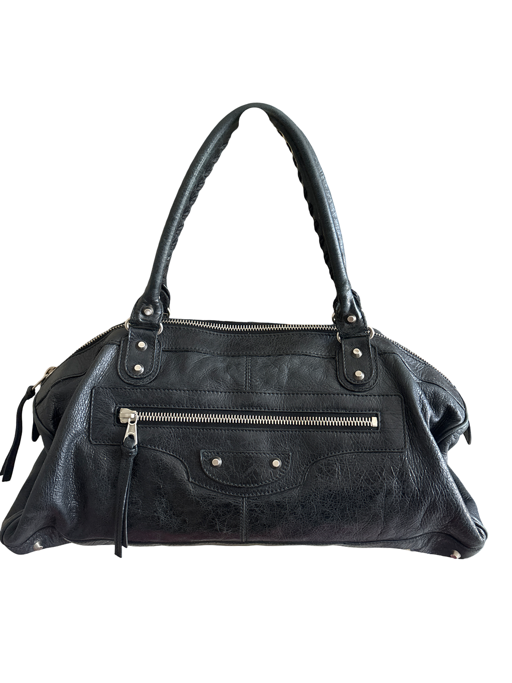 Authentic Balenciaga Motorcycle City Style Leather Shoulder Bag