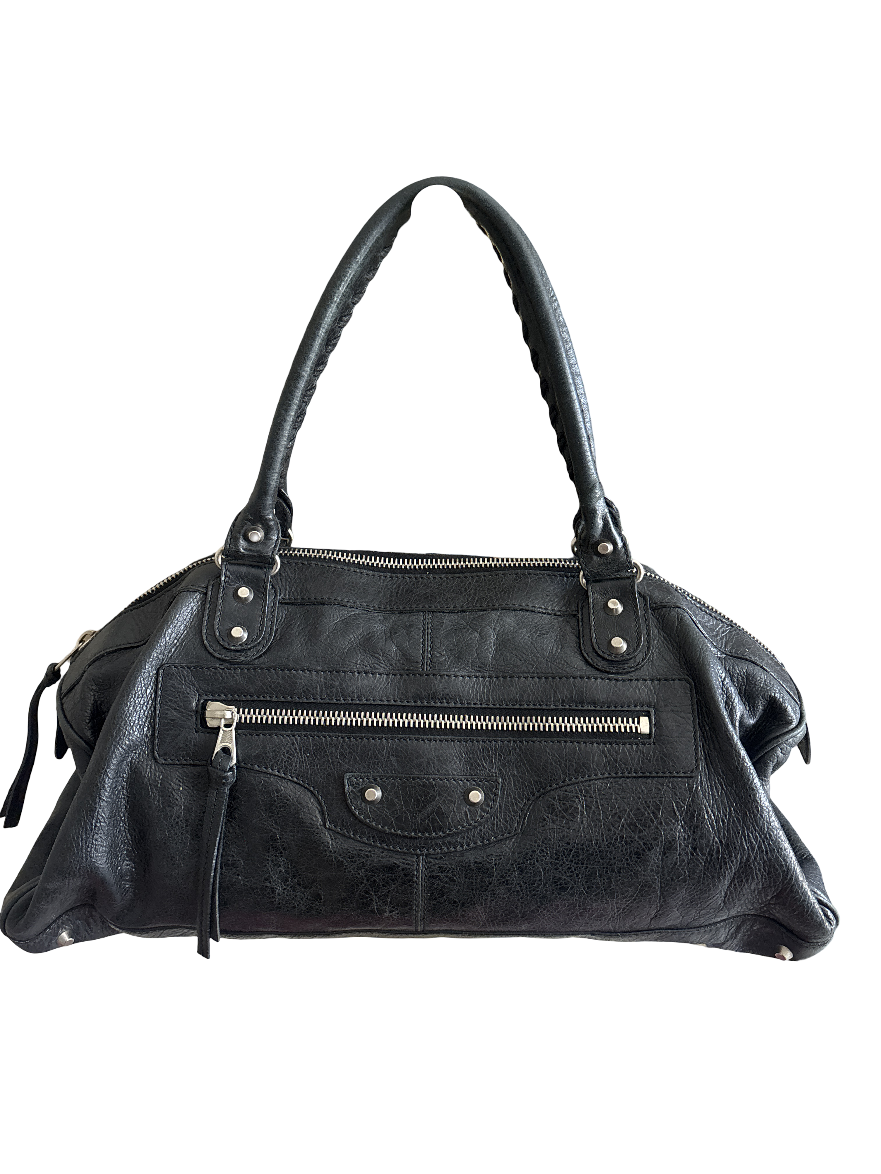 Authentic Balenciaga Motorcycle City Style Leather Shoulder Bag