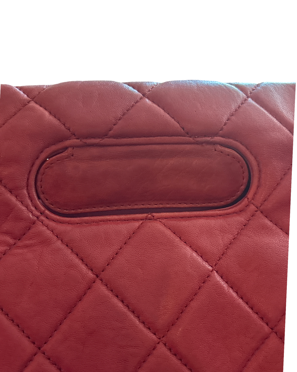 CHANEL Red Quilted Lambskin Reissue Tote Shoulder Bag | Clutch