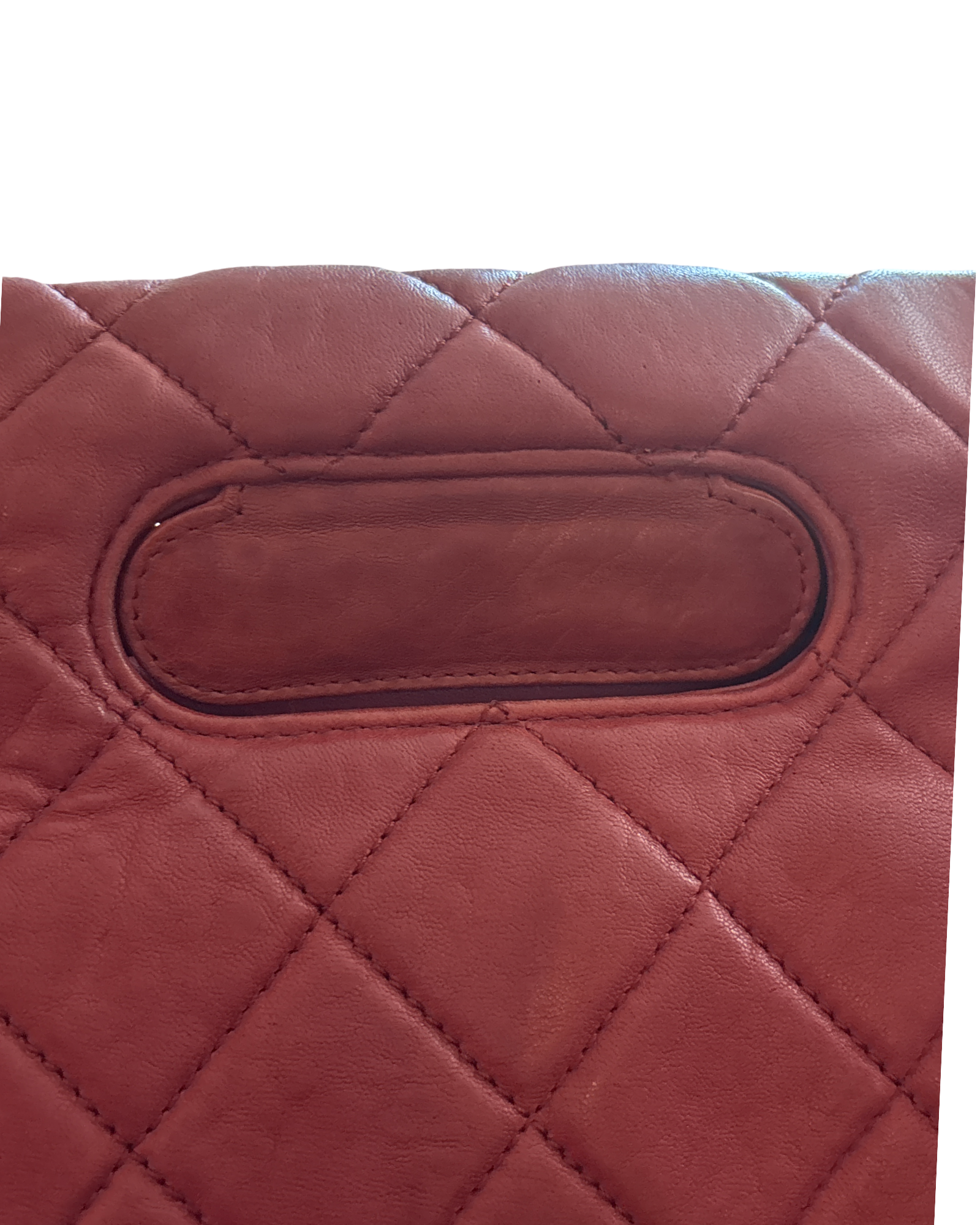 CHANEL Red Quilted Lambskin Reissue Tote Shoulder Bag | Clutch