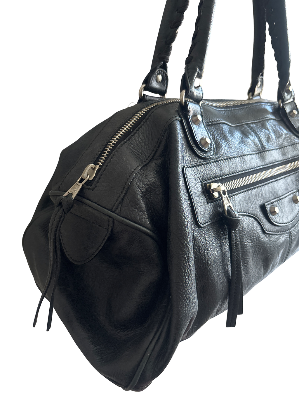 Authentic Balenciaga Motorcycle City Style Leather Shoulder Bag